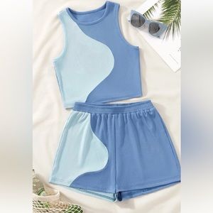 SHEIN Blue Set